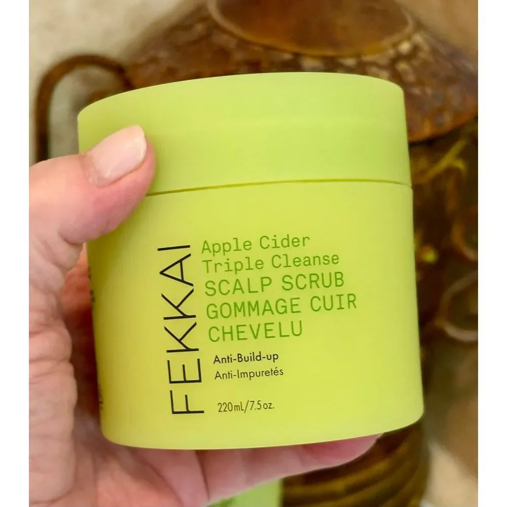 FEKKAI -NWT 3-Piece Apple Cider Detox Hair Care Products/Shampoo,  Rinse & Scrub
